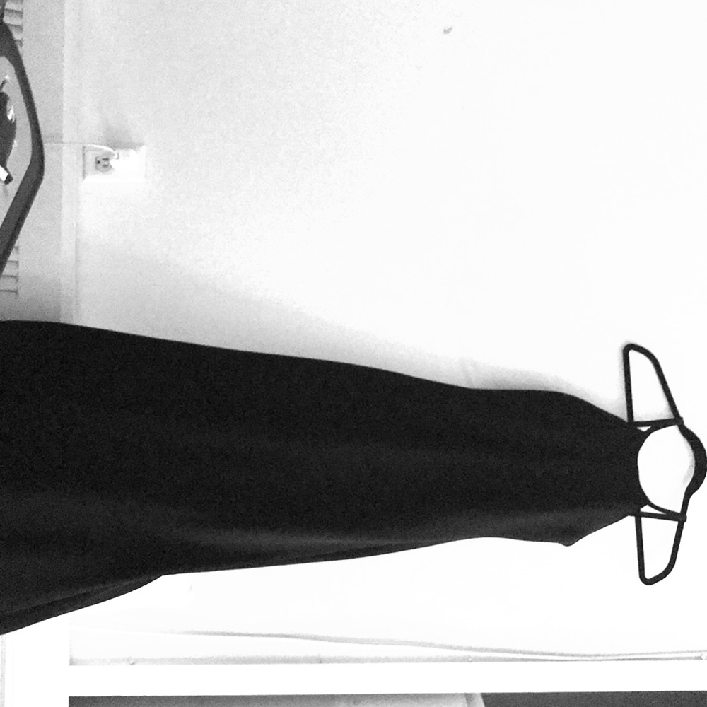 Calvin Klein, plunging back, full length gown.